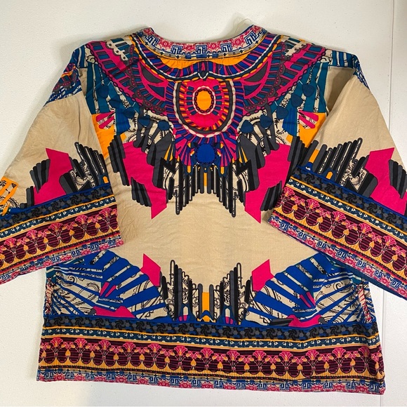 Flying Tomato Vibrant Geometric Open Front Top size Small - Picture 2 of 7